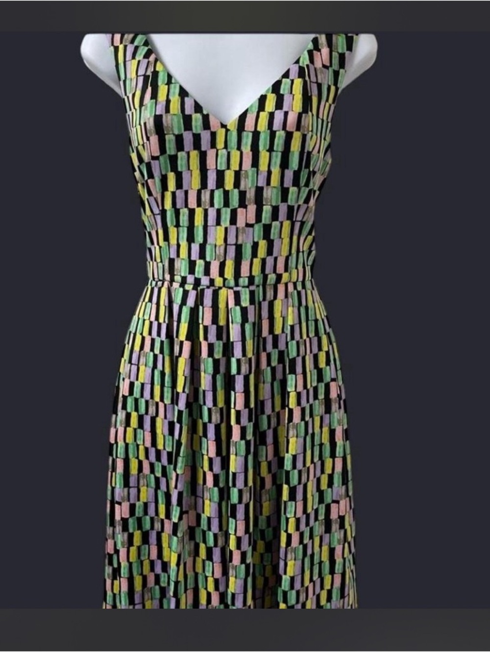 Calvin Klein Multicolor Geometric Patterned Dress-Size 10